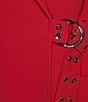 DKNY by Donna Karan Tech Tailoring Notch Collar Long Sleeve Front Belt Jacket - Image 4