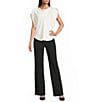DKNY by Donna Karan Tech Tailoring Pleated Wide Leg Pants - Image 3