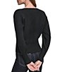 DKNY by Donna Karan V-Neck Extended Cuff Dolman Sleeve Sweater - Image 2