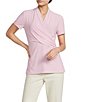 DKNY By Donna Karan V-Neck Side Ruched Short Sleeve Top - Image 1