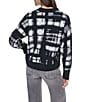 DKNY by Donna Karan Woven Brushed Plaid Crew Neck Long Sleeve Sweater Top - Image 2