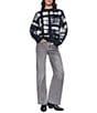 DKNY by Donna Karan Woven Brushed Plaid Crew Neck Long Sleeve Sweater Top - Image 4
