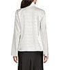 DKNY by Donna Karan Woven Jacquard Tie Neck Long Sleeve Pullover Blouse - Image 2