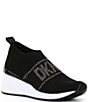 Color:Black/Dark Gunmetal - Image 1 - Phebe Slip On Wedge Sneakers