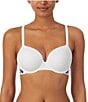 Color:White - Image 1 - Cozy Underwire Adjustable Strap T-Shirt Bra