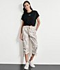 Donna Karan DKNY by Donna Karan Crew Neck Short Sleeve Knot Front Tee Shirt, Color:Black - Image 5