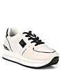 Color:Pebble - Image 1 - Davie Lace Up Sneakers