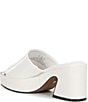 Color:Bright White - Image 3 - Desirae Leather Platform Slide Sandals