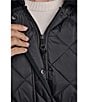 DKNY Diamond Quilted Point Collar Removable Hood Snap Front Trench Coat - Image 5