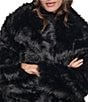 DKNY Faux Fur Wing Collar Oversize Fit Short Moto Jacket - Image 5