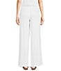 Color:White - Image 2 - Flat Front Pull-On Wide Leg Pant