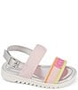 Color:Blush - Image 1 - Girls' Josie Mold Logo Detail Sandals (Toddler)