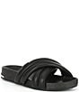 Color:Black - Image 1 - Indra Leather Crossband Sandals