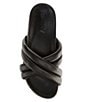 Color:Black - Image 5 - Indra Leather Crossband Sandals