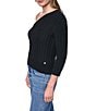 DKNY Jeans by Donna Karan Cable Sweater One Shoulder Long Sleeve Top - Image 3