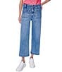 DKNY Jeans by Donna Karan Denim High Rise Wide Leg Cropped Jeans - Image 1