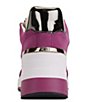 Color:Pebble/Berry - Image 3 - Kaden Canvas Zip Up Wedge Sneakers