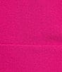 Color:Shocking Pink - Image 4 - Knit V-Neck Short Puff Sleeve Blouse