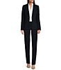 Donna Karan DKNY by Donna Karan Long Sleeve 1-Button Blazer, Color:Navy - Image 3