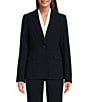 Donna Karan DKNY by Donna Karan Long Sleeve 1-Button Blazer, Color:Navy - Image 4