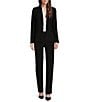 Donna Karan DKNY by Donna Karan Long Sleeve 1-Button Blazer, Color:Black - Image 3