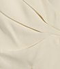 Color:Eggnog - Image 3 - Long Sleeve Crepe Faux Wrap Blazer Dress