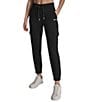 Donna Karan DKNY by Donna Karan Logo Slim Fit Cargo Pull-On Joggers, Color:Black - Image 1