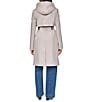 DKNY Mix Media Notch Collar Belted Snap Front Trench Coat - Image 2