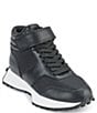 Color:Black - Image 1 - Noemi Lace-Up Mid Top Sneakers
