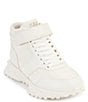 Color:Cream - Image 1 - Noemi Lace-Up Mid Top Sneakers