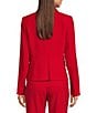DKNY by Donna Karan Notch Collar Long Sleeve Two Button Blazer & Coordinating Modern Fit Flat Front Straight Leg Pant - Image 2