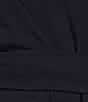 Color:Navy - Image 3 - Notch Collar Surplice V-Neck Sleeveless Wide Leg Jumpsuit