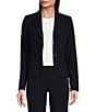 Donna Karan DKNY by Donna Karan Coordinating Notch Collar Long Sleeve Two Button Blazer, Color:Navy - Image 1