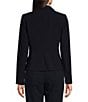 Donna Karan DKNY by Donna Karan Coordinating Notch Collar Long Sleeve Two Button Blazer, Color:Navy - Image 2