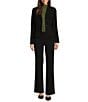 Donna Karan DKNY by Donna Karan Coordinating Notch Collar Long Sleeve Two Button Blazer, Color:Black - Image 3