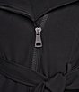 DKNY Petite Size Softshell Stand Collar Asymmetrical Zip Trench Coat - Image 4