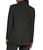 Color:Black/White - Image 2 - Pinstripe Notch Collar Long Sleeve Button Front Coordinating Blazer Jacket