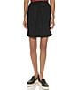 Color:Black - Image 1 - Pleated Front Crinkled Pencil Skirt