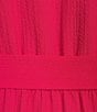 Color:Lipstick - Image 3 - Plus Size Cap Sleeve Point Collar Tie Waist Side Pocket Tiered A-Line Midi Dress
