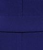 Color:Lapis Blue - Image 3 - Plus Size Elbow Sleeve V-Neck Scuba Crepe Faux Wrap Dress