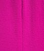 Color:Power Pink - Image 3 - Plus Size Short Flutter Sleeve Boat Neck Ruffle Hem Shift Dress