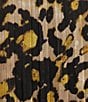 Color:Black/Maize - Image 3 - Printed Chiffon Pleated Elastic Waist Pull-On Midi Skirt