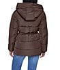 DKNY Quilt Attached Hood Belted Zip Front Puffer Jacket - Image 2
