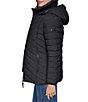 DKNY Quilt Hooded Funnel Collar Water Resistant Short Puffer - Image 3