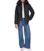 DKNY Quilt Hooded Funnel Collar Water Resistant Short Puffer - Image 4