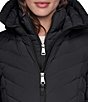 DKNY Quilt Hooded Funnel Collar Water Resistant Short Puffer - Image 5