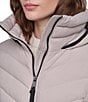 DKNY Quilted Funnel Collar Hooded Zip Front Puffer Jacket - Image 5