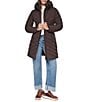 DKNY Quilted Funnel Collar Hooded Zip Front Puffer Jacket - Image 6
