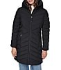DKNY Quilted Funnel Collar Hooded Zip Front Puffer Jacket - Image 4