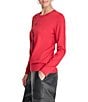 DKNY Sequin Bow Motif Crew Neck Long Sleeve Festive Sweater - Image 3
